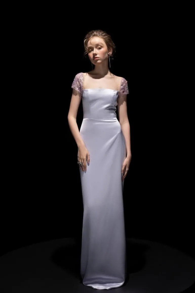 Dresses<CULT MIA CARA SILK SATIN ATTACHED MAXI DRESS Veri Peri