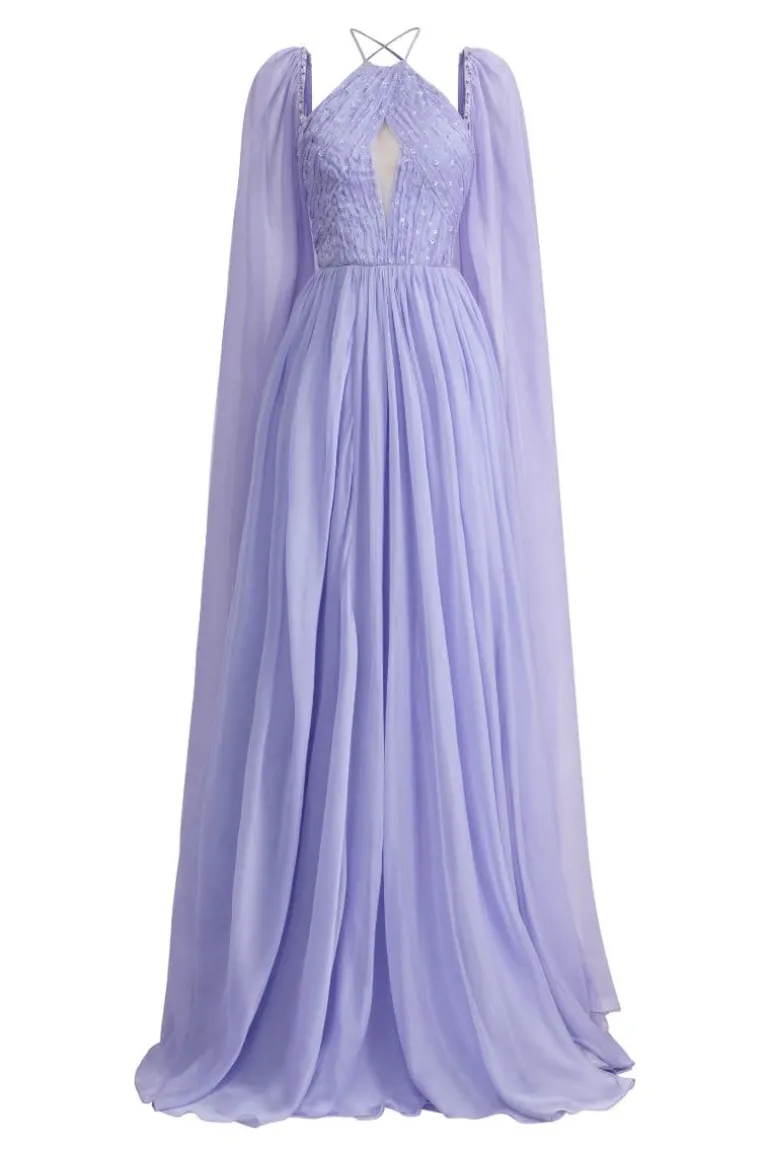 Dresses<CULT MIA DALIA SILK CUT OUT MAXI DRESS Veri Peri