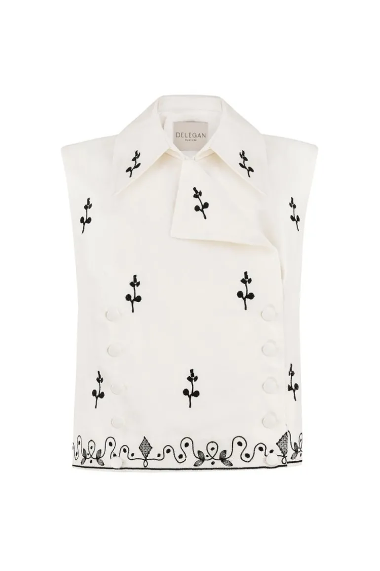 Knitwear<CULT MIA VEST WITH ORNAMENT Milk