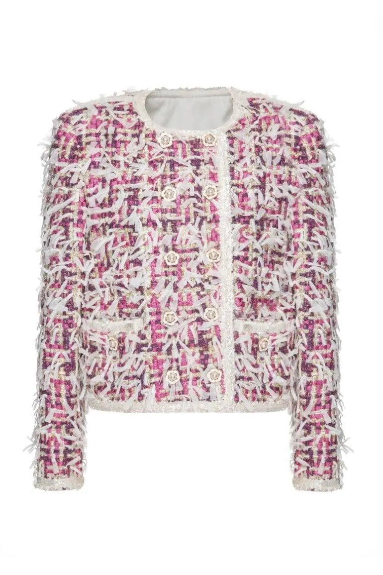 Jackets<CULT MIA VINTAGE WHITE JACKET Multicolor