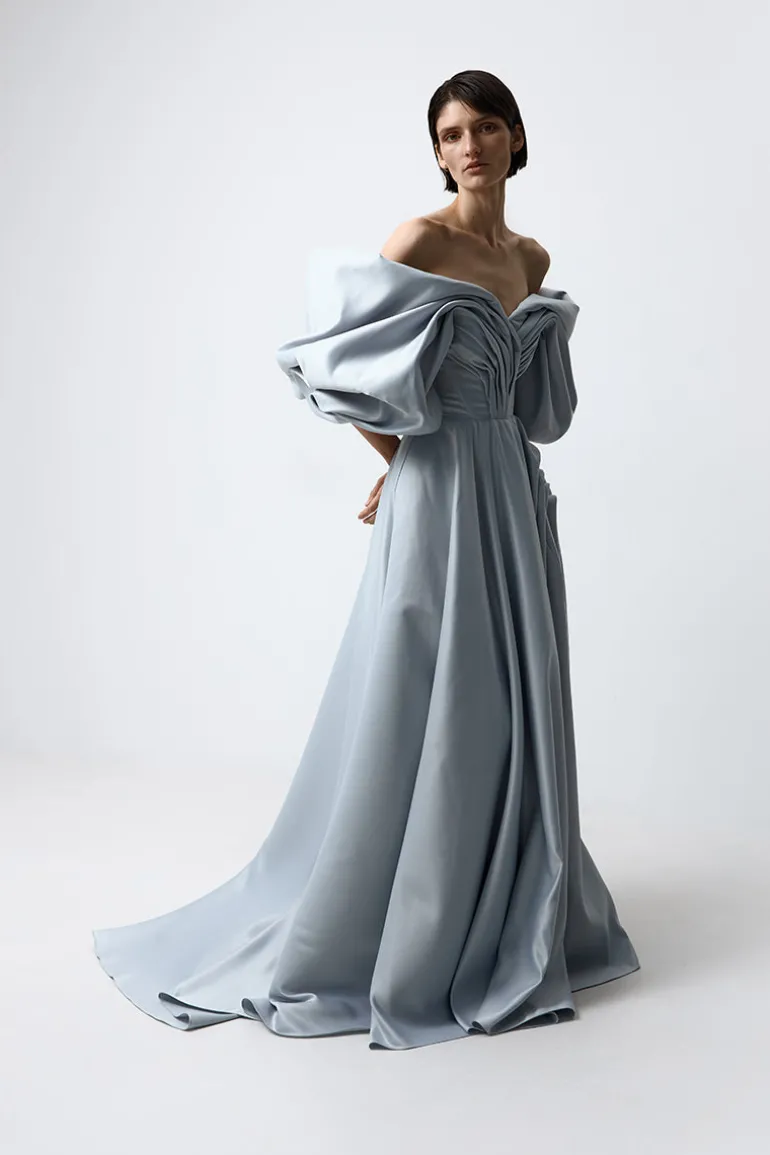 Dresses | Gowns<CULT MIA VOLUME SCULPTED DRESS IN Light Blue