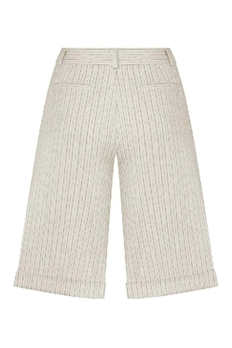 Outfit Sets<CULT MIA BOXY JACKET AND MARDE SHORTS STRIPED LINEN SET Walnut