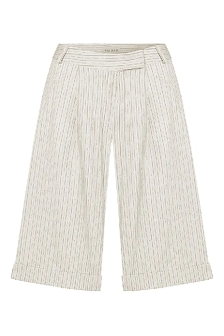Outfit Sets<CULT MIA BOXY JACKET AND MARDE SHORTS STRIPED LINEN SET Walnut