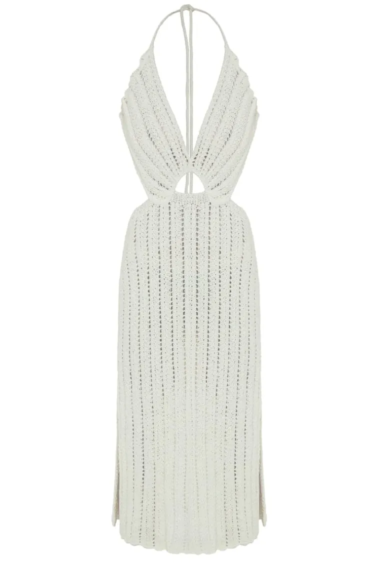 Dresses | Midi Dresses<CULT MIA CROCHET TIE STRAP MIDI DRESS White