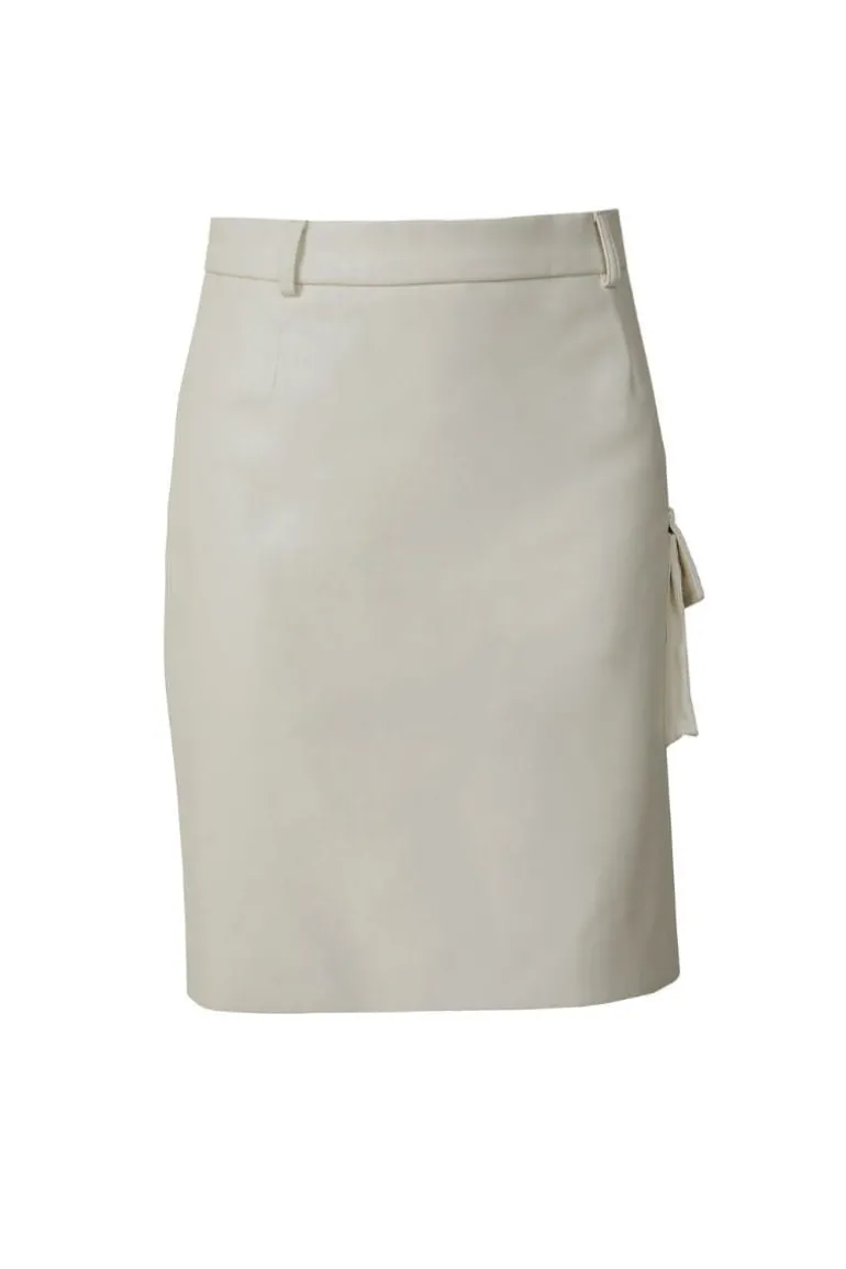 Skirts<CULT MIA FAUX LEATHER SKIRT White