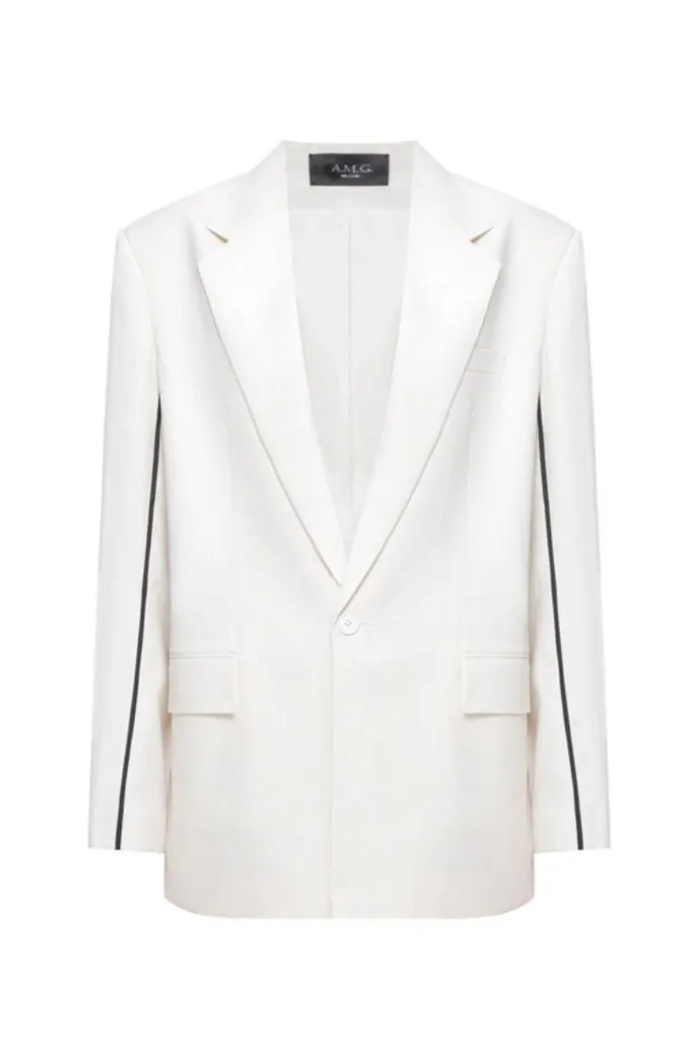 Blazers<CULT MIA JACKET WITH BLACK DETAIL White