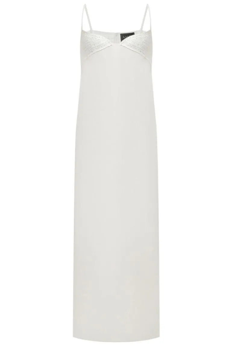 Dresses<CULT MIA MAXI DRESS WITH KNITTED TOP White