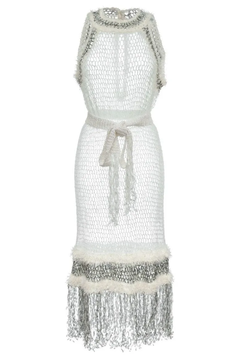 Dresses | Midi Dresses<CULT MIA ROSE HANDMADE KNITTED MIDI DRESS White
