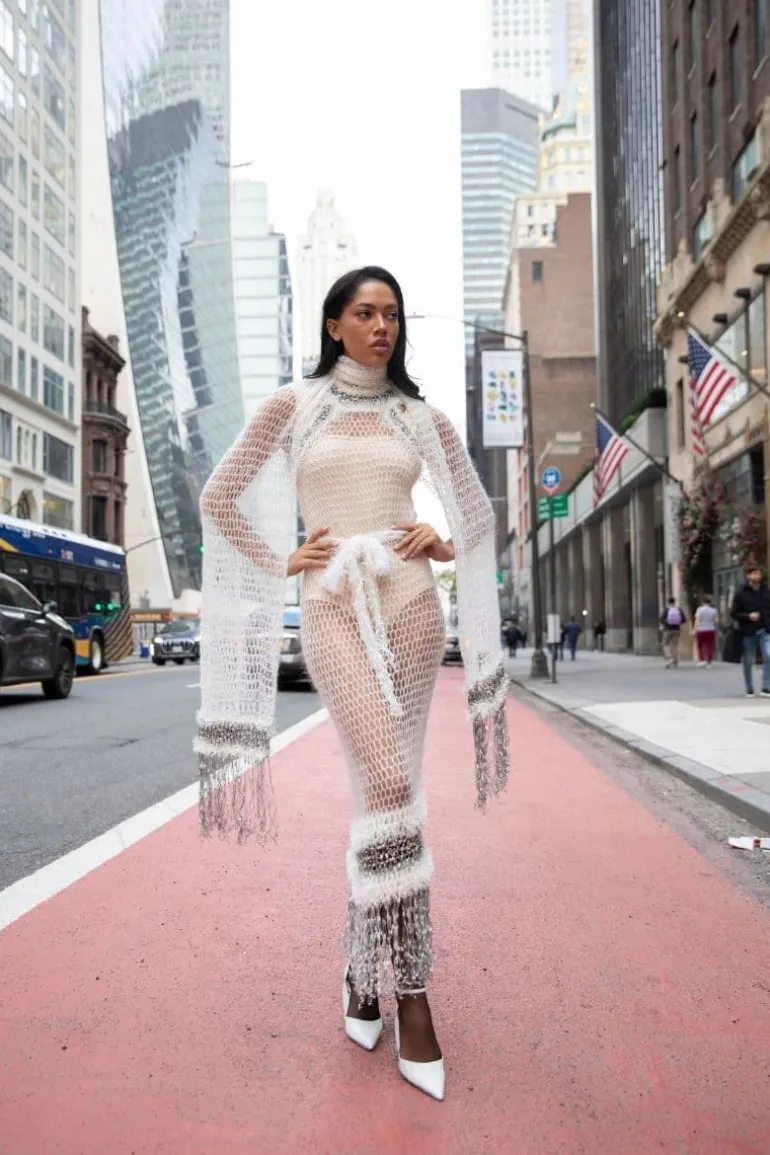 Dresses | Midi Dresses<CULT MIA ROSE HANDMADE KNITTED MIDI DRESS White