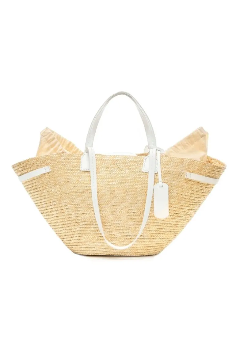Shoulder Bags<CULT MIA WHITE SUMMER BAG Beige/White