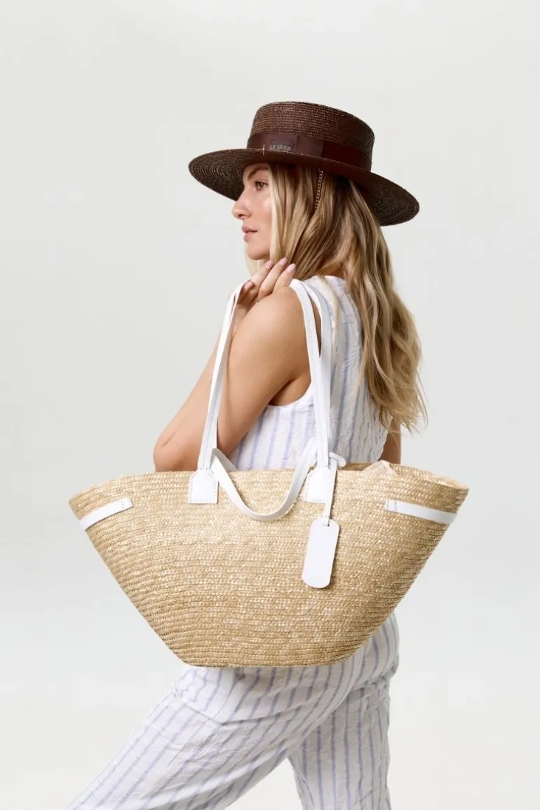 Shoulder Bags<CULT MIA WHITE SUMMER BAG Beige/White